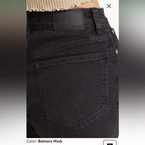 Like New Madewell The ‘90s Straight Leg Jean - Belmere (Black) -  26P - Picture 6 of 6